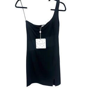NWT Hello Molly One Shoulder Black Mini Dress sz M